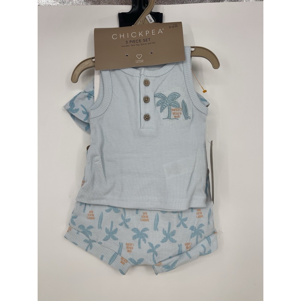 Chickpea Baby 3-pc EKO TEX Print Outfitβ Set Size 3-6 Months Bag-4
